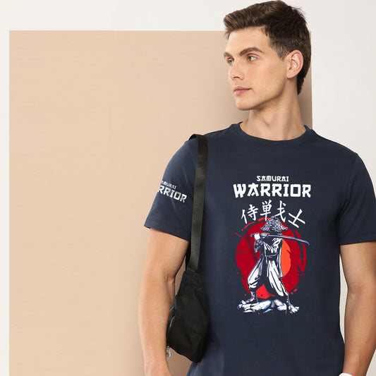 Jupiter Samurai Warrior Cotton Graphic Tee For Men