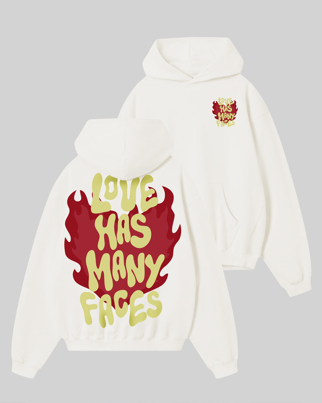 Jupiter Hotep Oversized Faceless Love Printed Hoodie