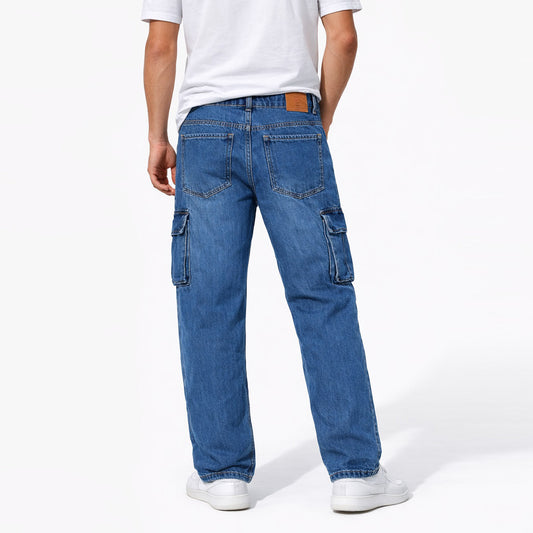 Jupiter Engineer Straight Fit Cargo Denim for Men - Deeds.pk