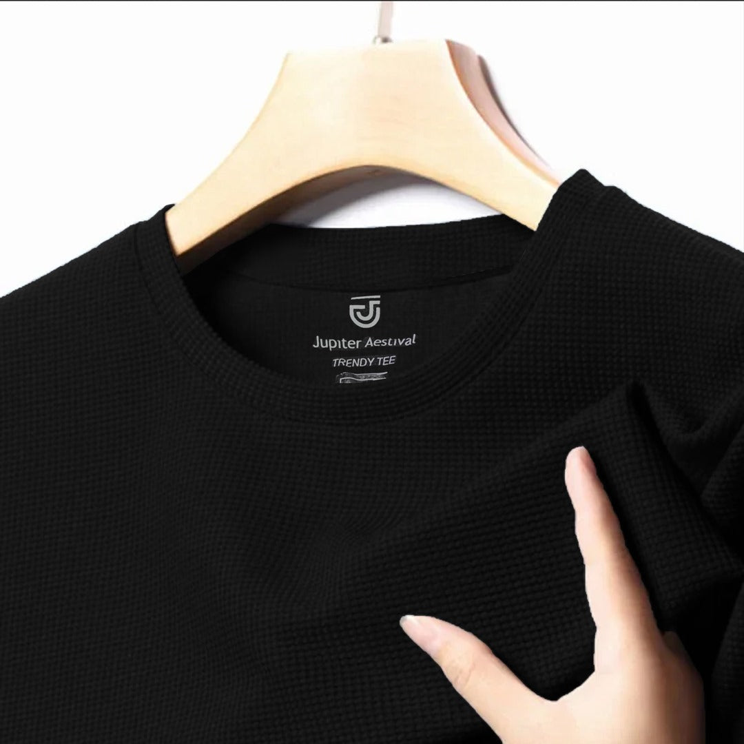 Jupiter Aestival  Pop Corn Textured Cotton Tee For Men