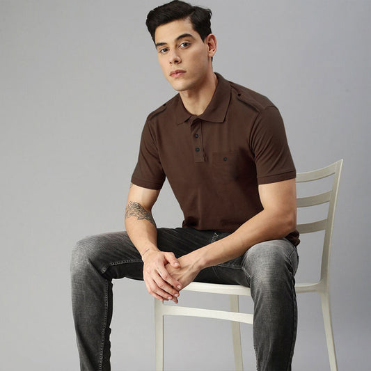 Jupiter Men Marine Cotton Polo