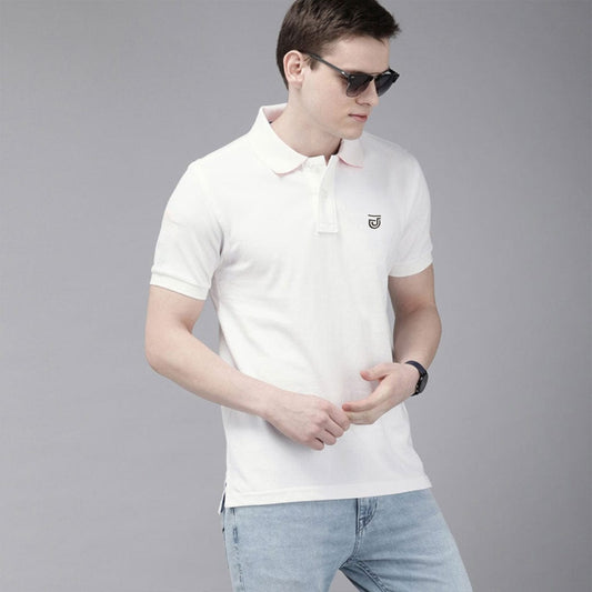 Jupiter Basic Left Chest Logo Office Cotton Polo