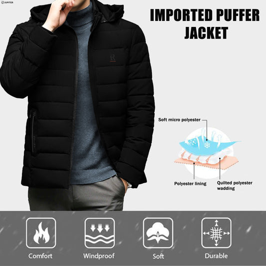 Imported Athletes Heavy Thick Padded Puffer Hooded Jackets For Mens