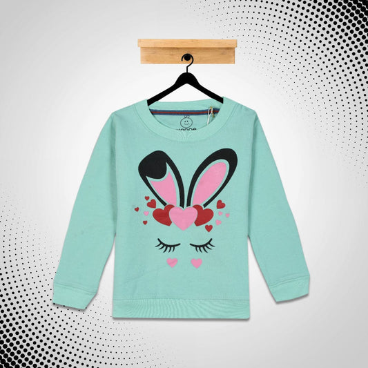 Kid's heart and eye lashes printed Sweat Shirt (1 YEARS TO 12 YEARS)