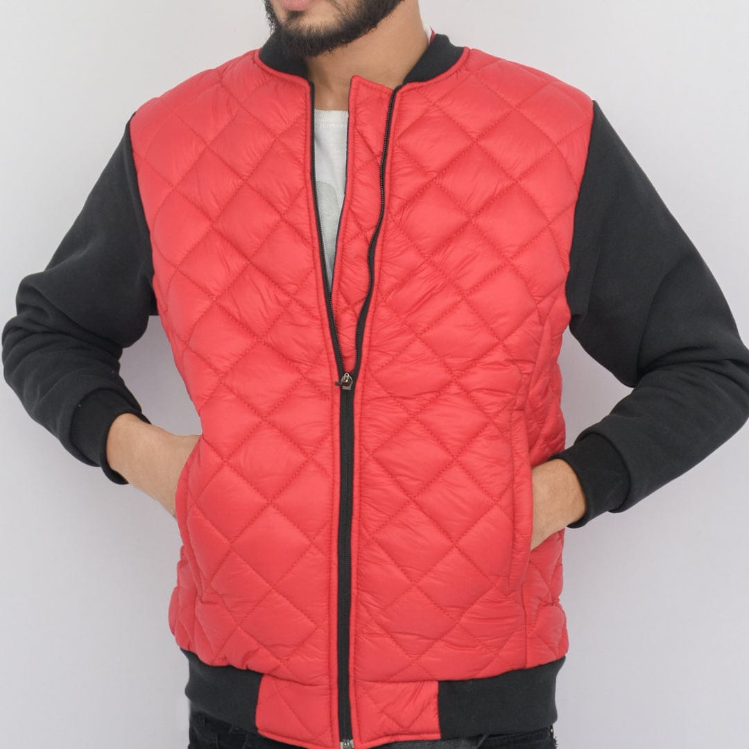 Jupiter Distinct Sleeves Puffer Bomber Jacket