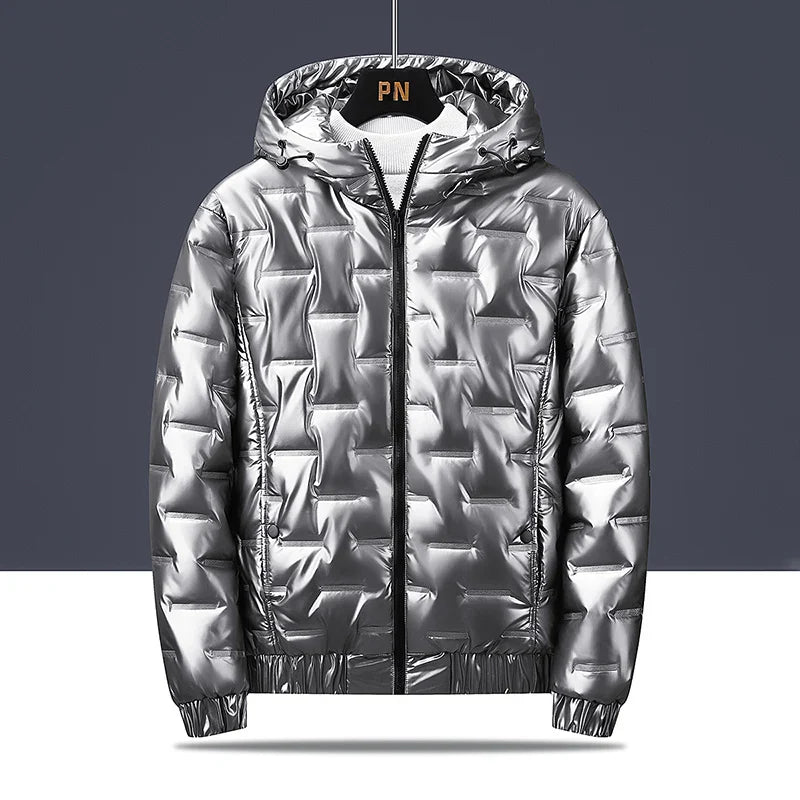 Imported Metal Look Insulation Punched Jackets for Men