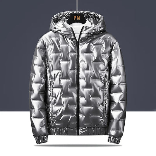 Imported Metal Look Insulation Punched Jackets for Men