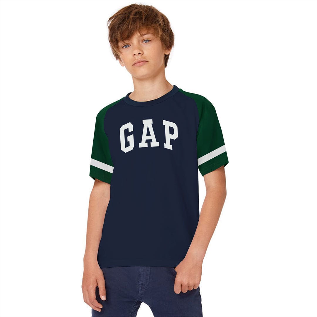 Kid's Raglan Contrast Sleeves Tee Shirt 7-14 Years