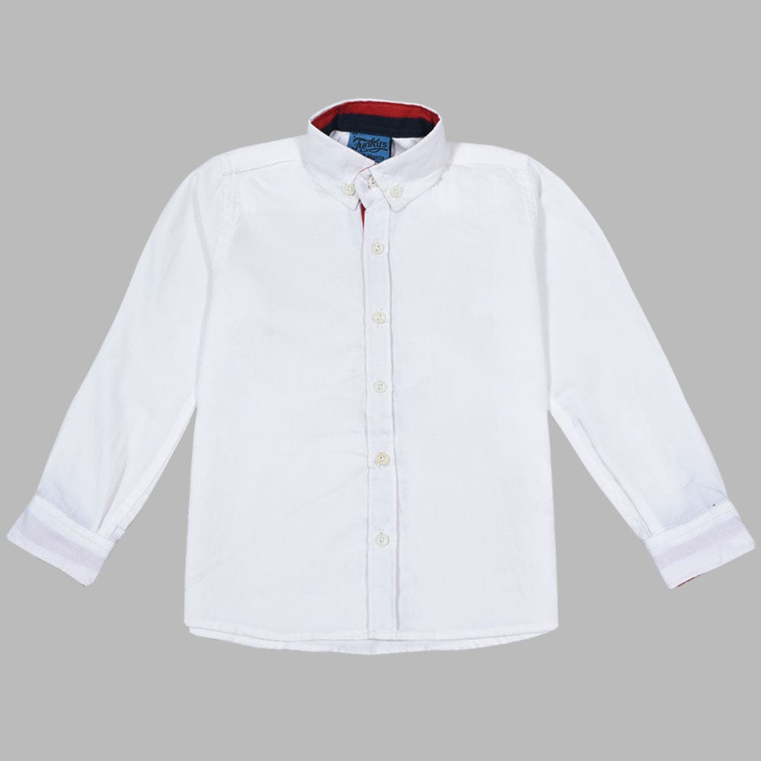 Kids Premium White Semi Formal Casual Shirt (12 Months To 14 Years)