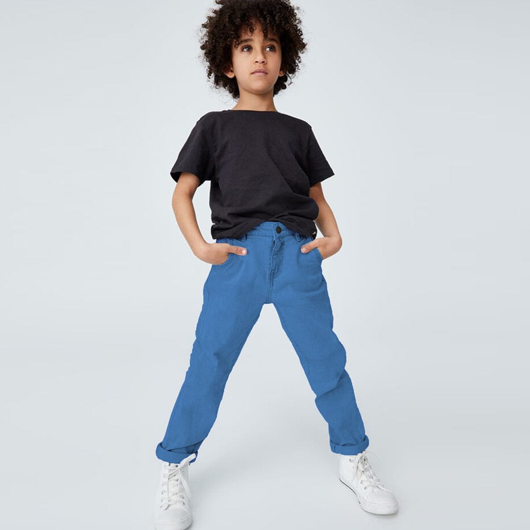 Boys ( 3-4 Years To 9-10 Years ) Vibrant Stretchy Slim Fit Cotton Pant