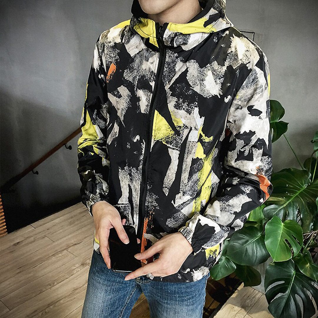 Unique abstract patterns padded light weight Gender Neutral Jacket