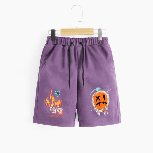 Jupiter Fire Emoji Graphic Men's Terry Shorts