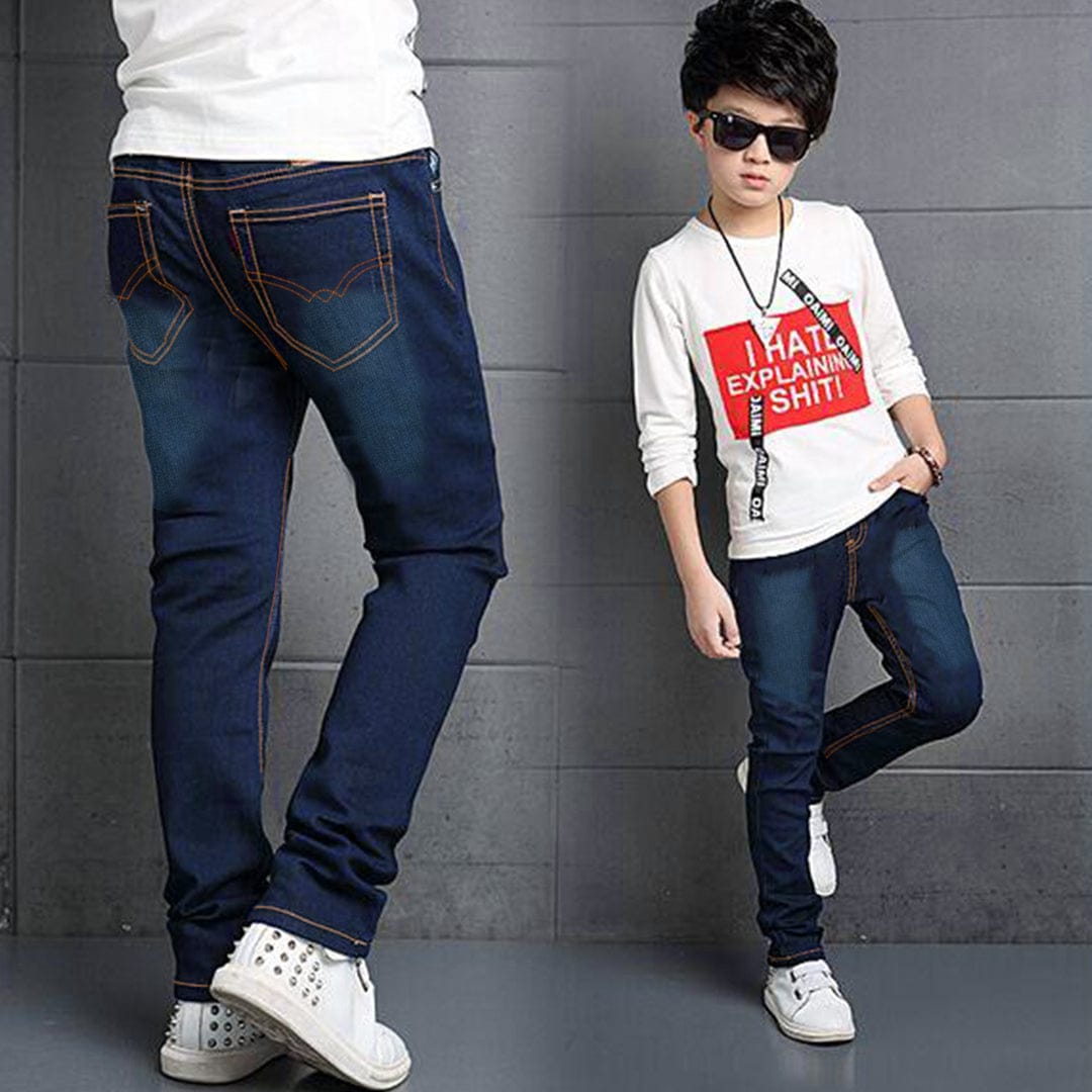 Boys ( 3-4 Years To 9-12 Years ) Premium Stretchy Slim Fit Denim Pant