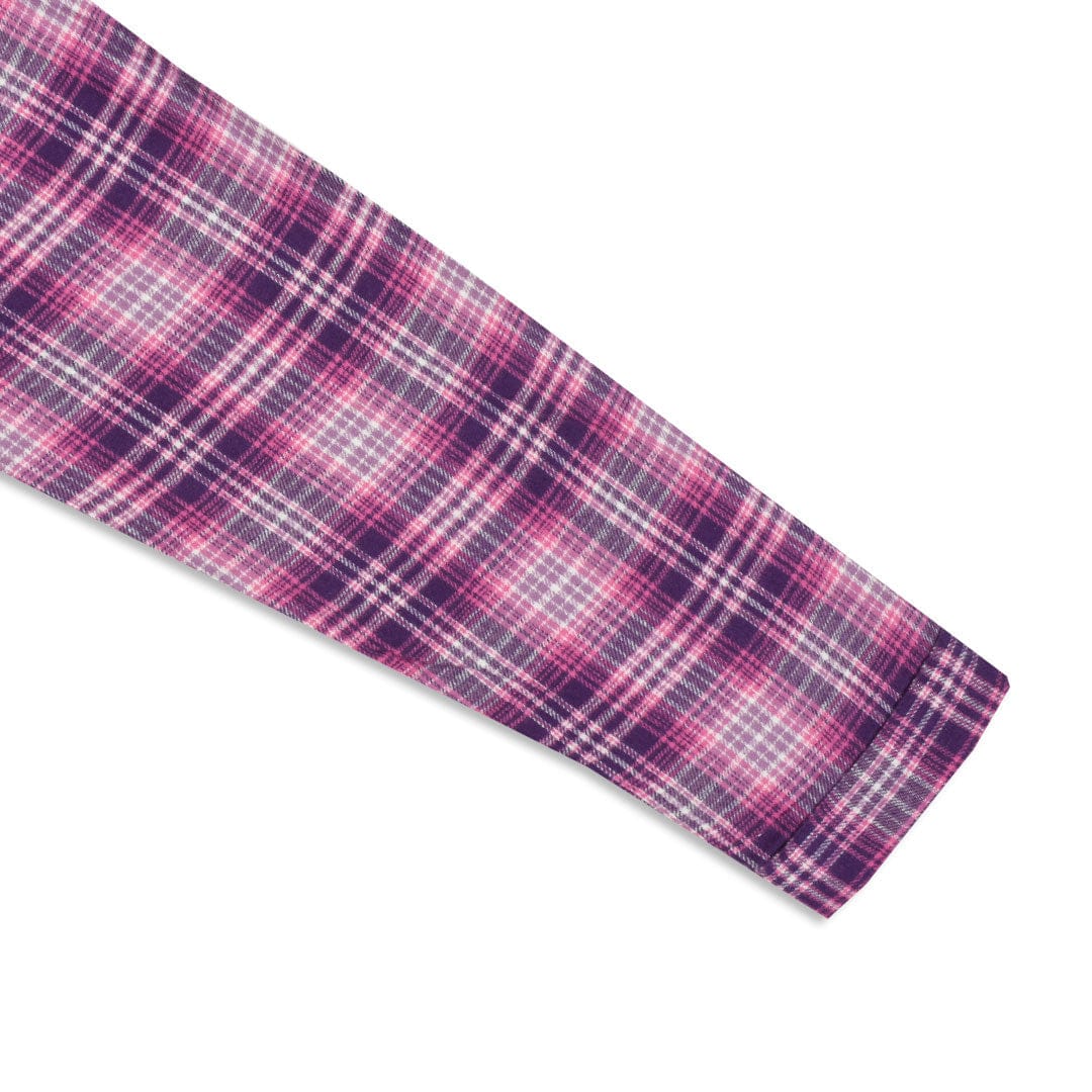 Women nightwear checkered Pink Shirt