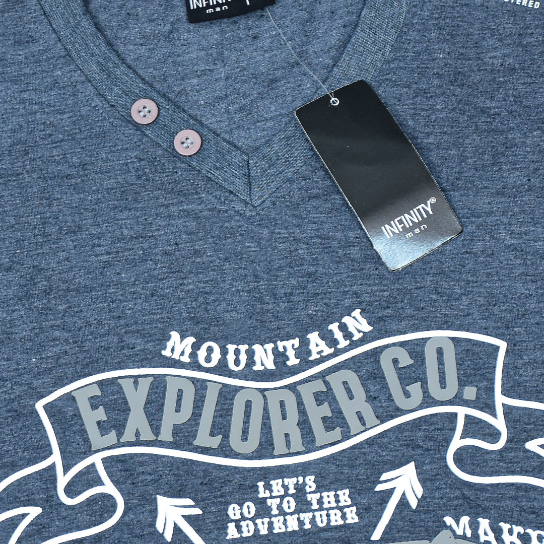 Explorer V Neck Tee Shirt For Men