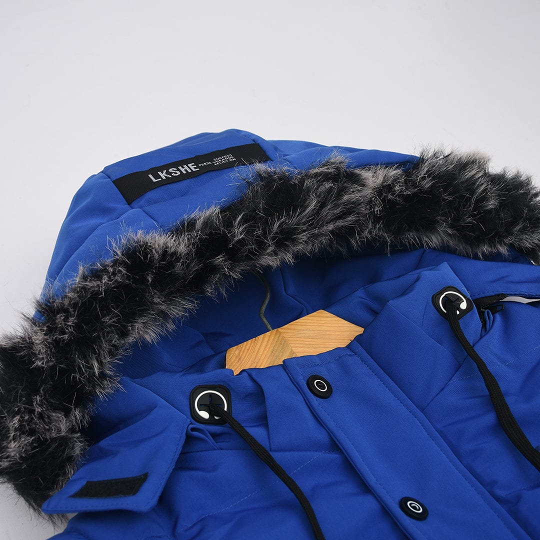 IMPORTED THICK LUXURIANT FUR LINED PUFFER JACKET WITH BUILT-IN HEADPHONES