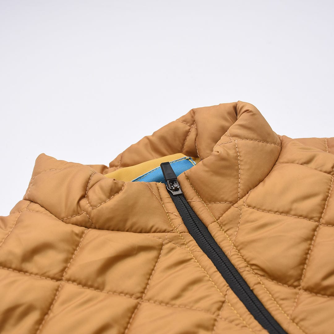 Jupiter Cross Box Stich Pattern Zip through Puffer Jacket