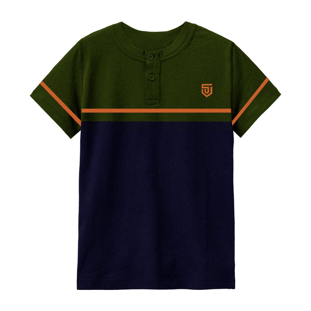 Jupiter kids Henley upright unisex tee