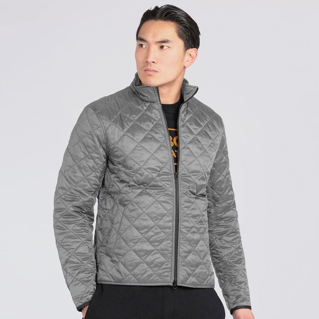 JUPITER GEOMETRIC PATTERN ZIP THROUGH PUFFER JACKET ( With Minor Faults )