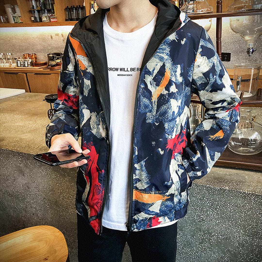 Unique abstract patterns padded light weight Gender Neutral Jacket