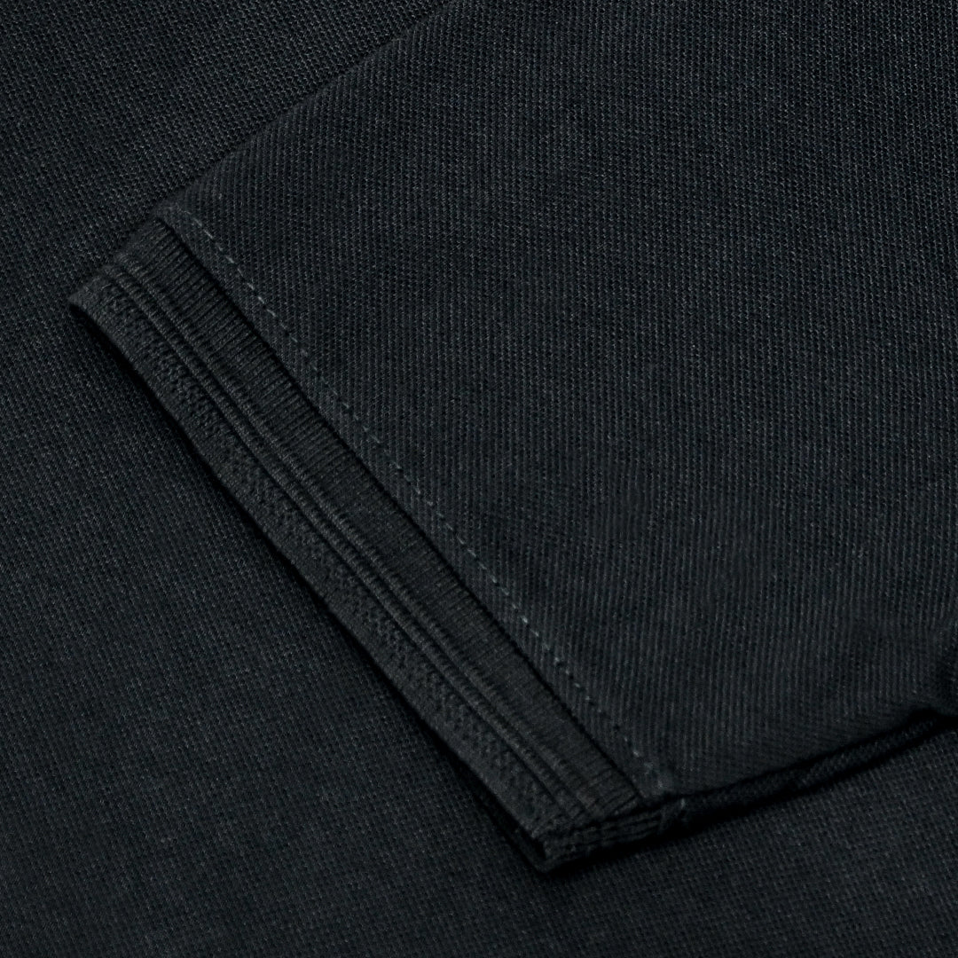 Cossic Premium Logo Black Cotton Polo For Men
