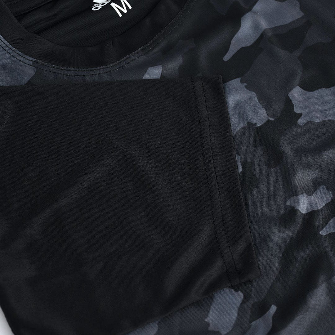 Moisture Wicking Cool Max Night Camo Contrast Sleeves Tee Shirt