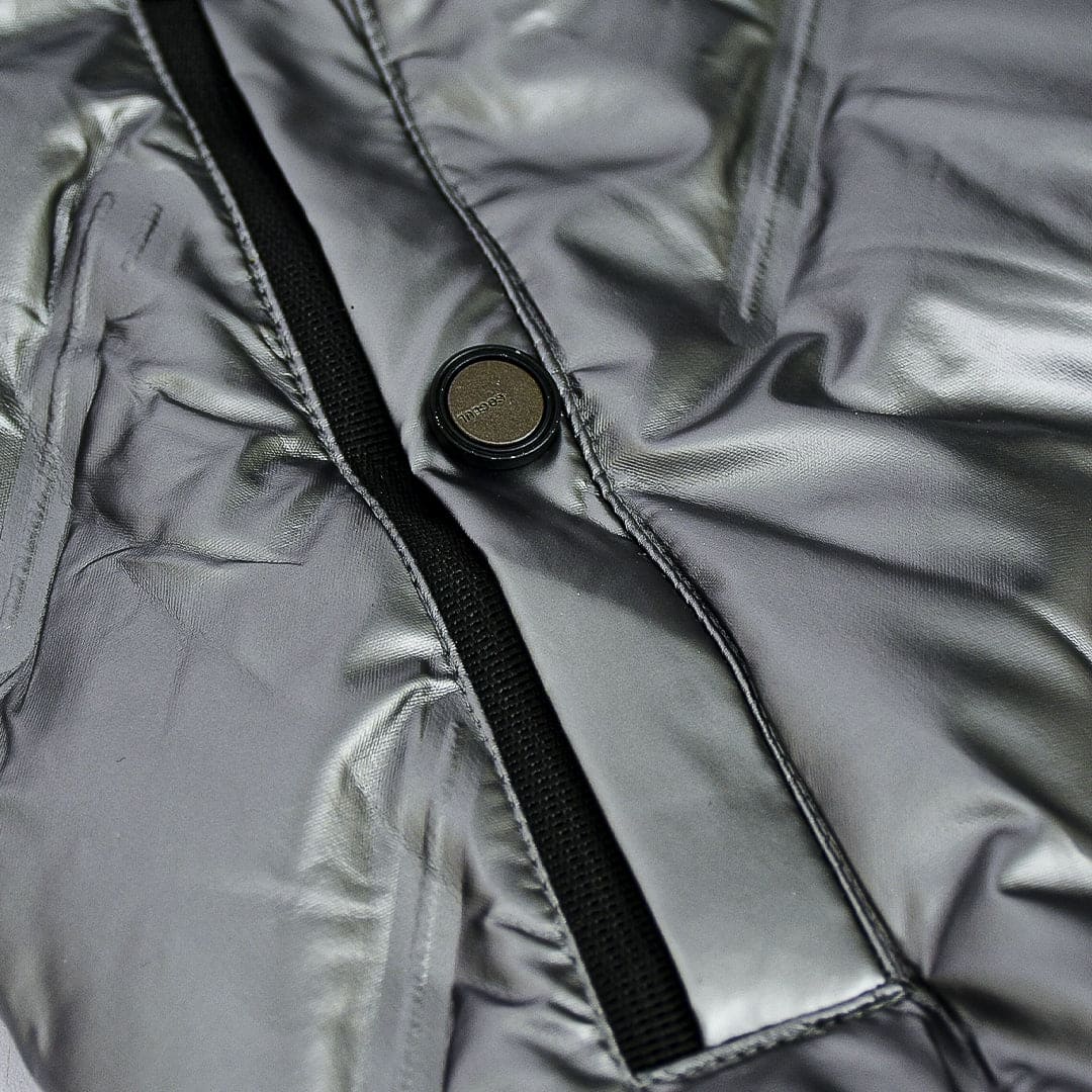 Imported Metal Look Insulation Punched Jackets for Men