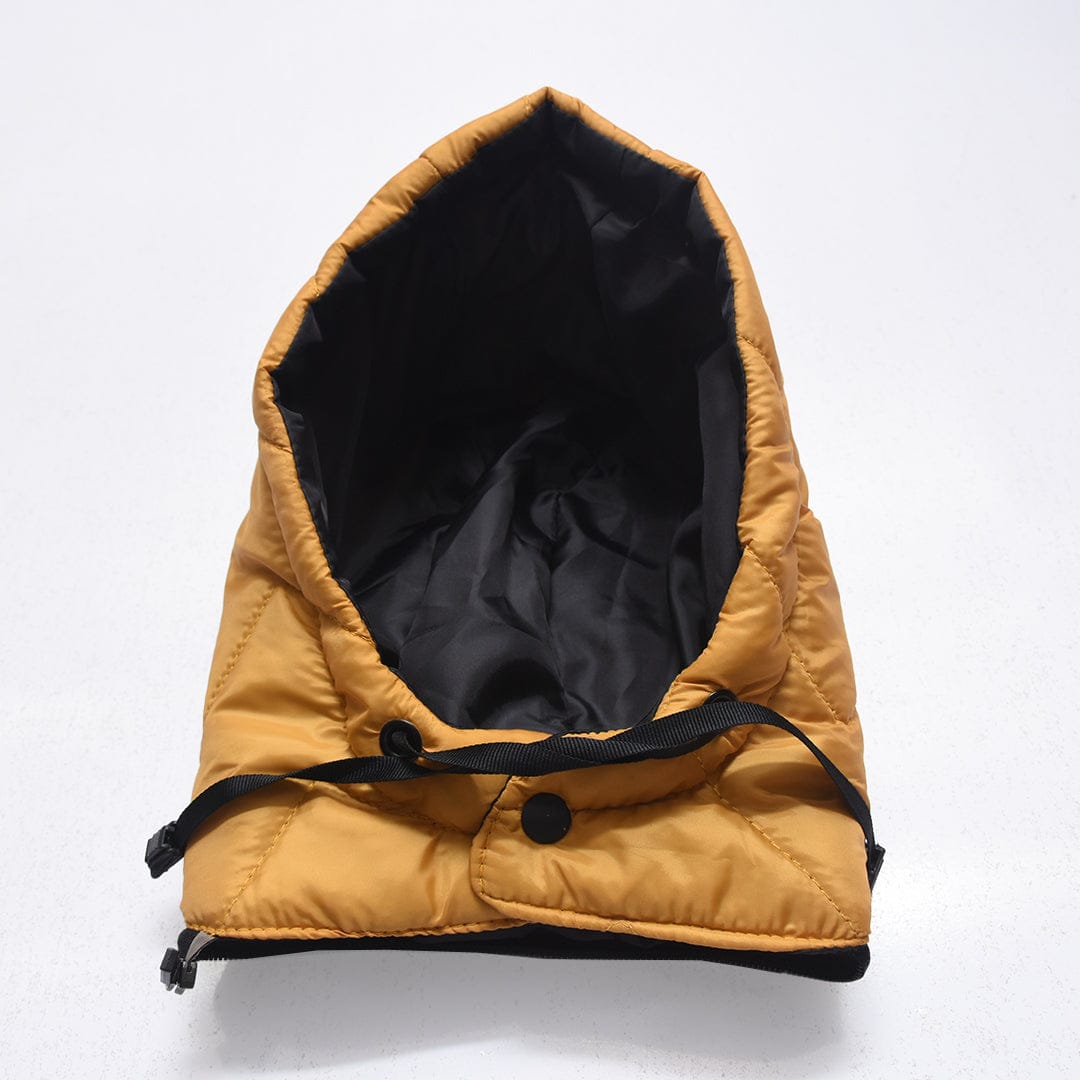 Men Detachable Hood Solid Puffer Jacket