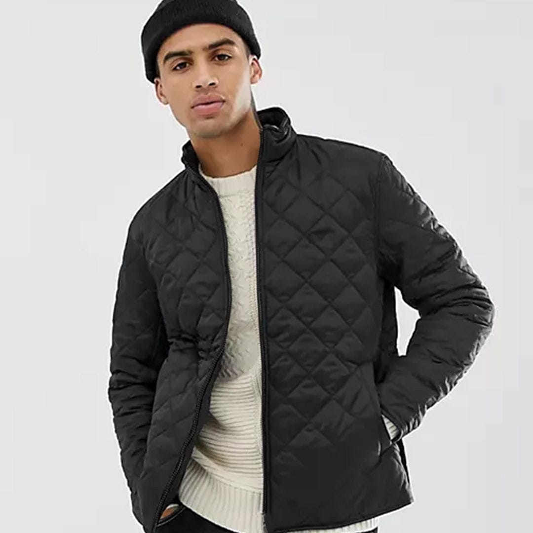 JUPITER GEOMETRIC PATTERN ZIP THROUGH PUFFER JACKET ( With Minor Faults )