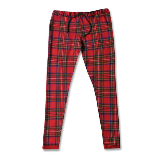 WOMEN CLASSIC CHECKED TERRY TROUSER