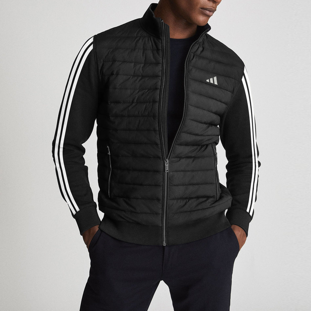 3 Stripes Signature Logo Classic Quilted Bomber Jacket For Men