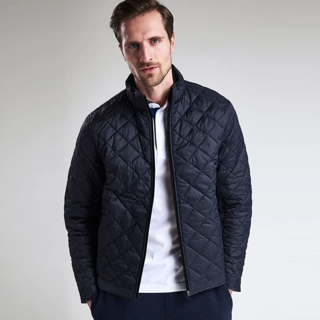 Jupiter Cross Box Stich Pattern Zip through Puffer Jacket