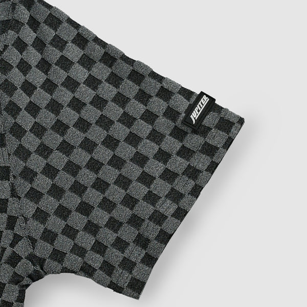 Jupiter Imported Textured Fabric Zip Neck Polos For Men