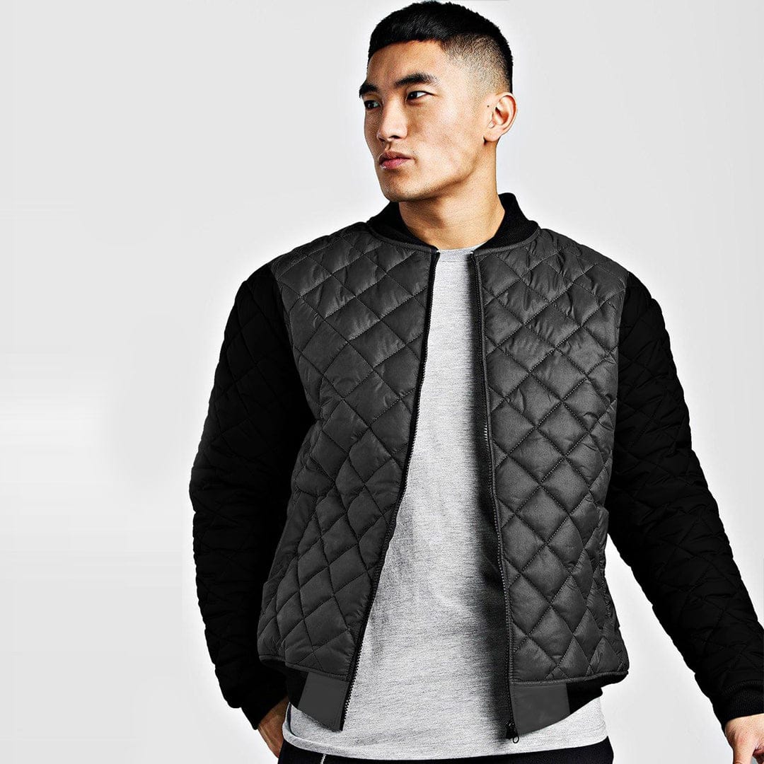 Jupiter Distinct Sleeves Puffer Bomber Jacket