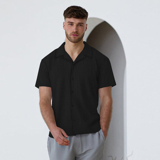 Jupiter Knitwear Classic  Soft Lapel Collar Button Shirt For Men