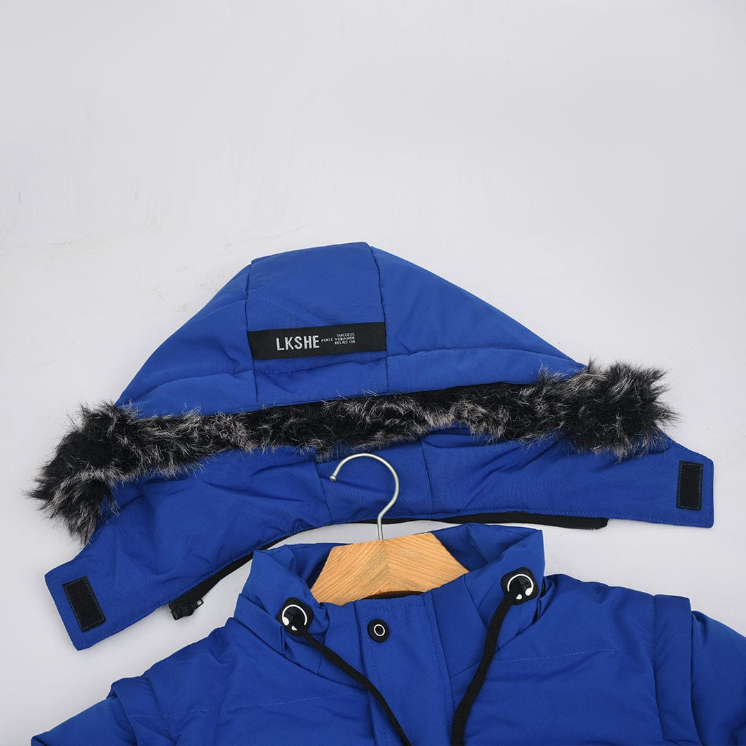 IMPORTED THICK LUXURIANT FUR LINED PUFFER JACKET WITH BUILT-IN HEADPHONES