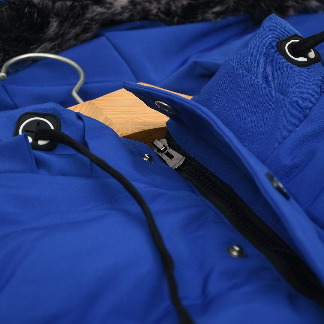 IMPORTED THICK LUXURIANT FUR LINED PUFFER JACKET WITH BUILT-IN HEADPHONES