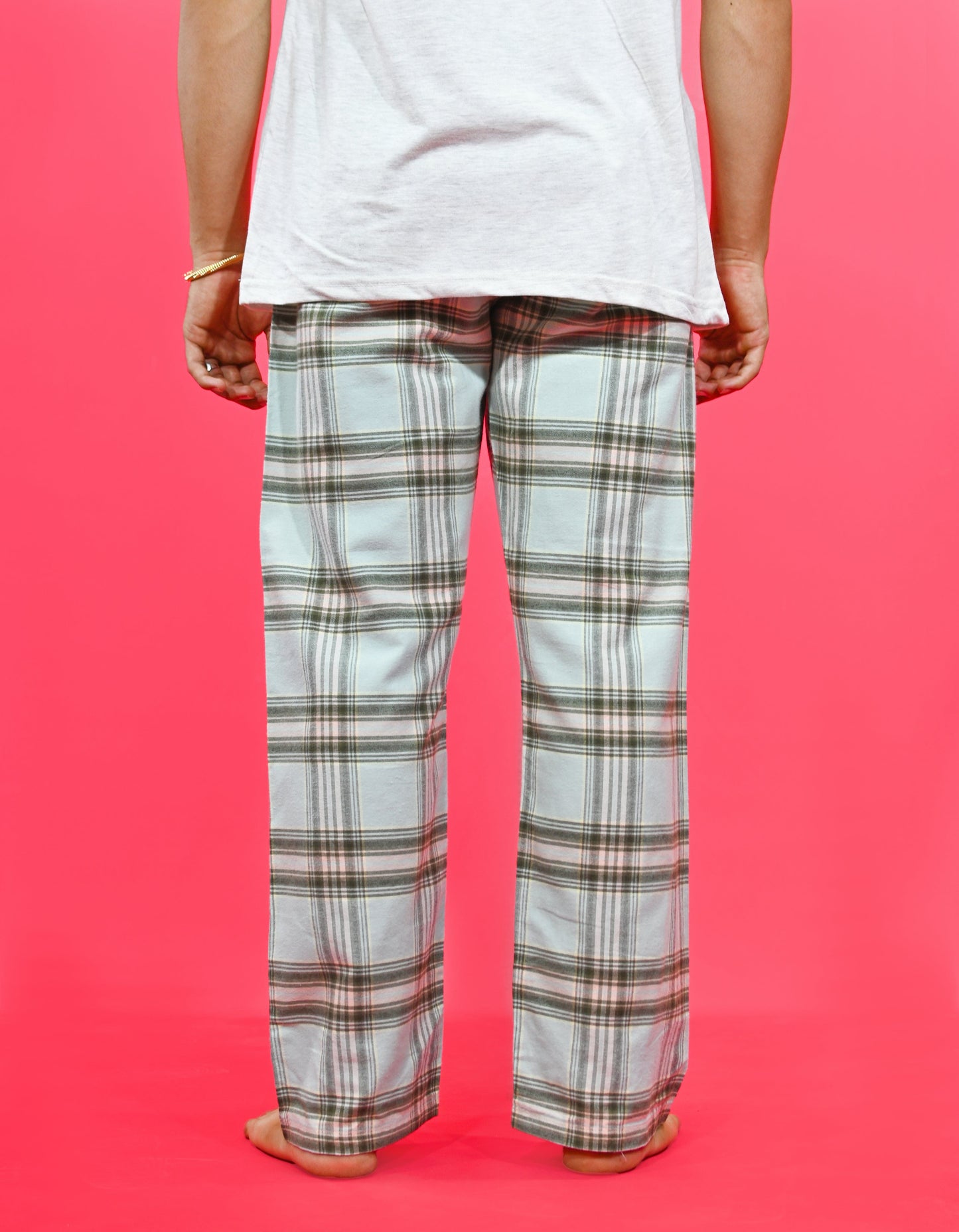 Unisex Checked Loungewear Comfy Soft Hunter Green Cotton Trouser