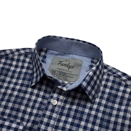 Funkys Boy's Micro Checkered Casual Shirt ( 3-4 YEARS )