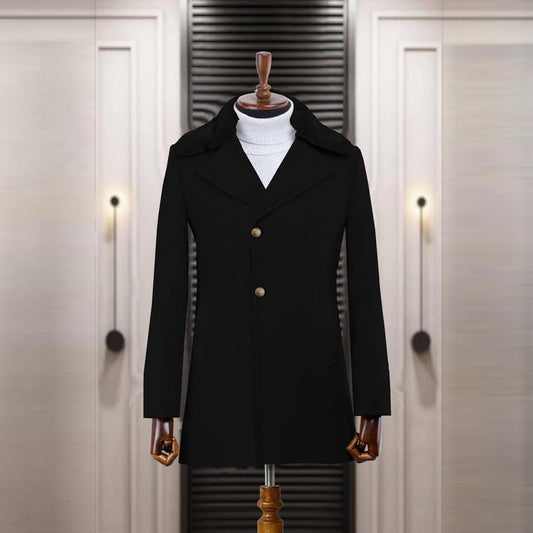 Imported Fur Collar Premium Business Coat For Men