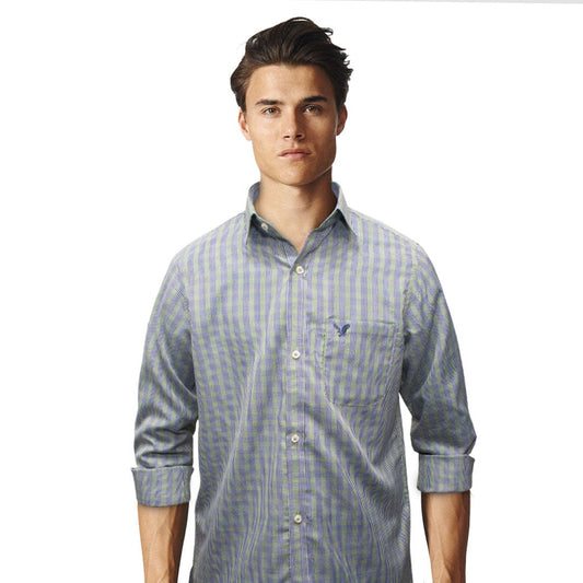 American Eagle Green & Blue Checkered Casual Shirt - Deeds.pk