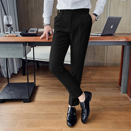 Jupiter Vintage Style Gentlemens Jet Black Gurkha Pant For Men