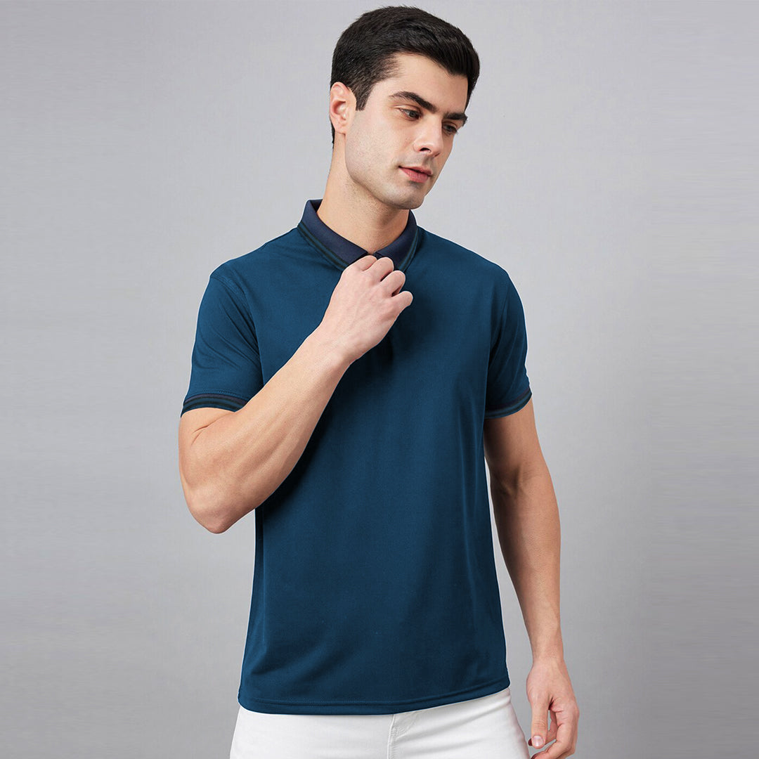 Jupiter Zip Neck Premium Workout Dry Fit Polo For Men