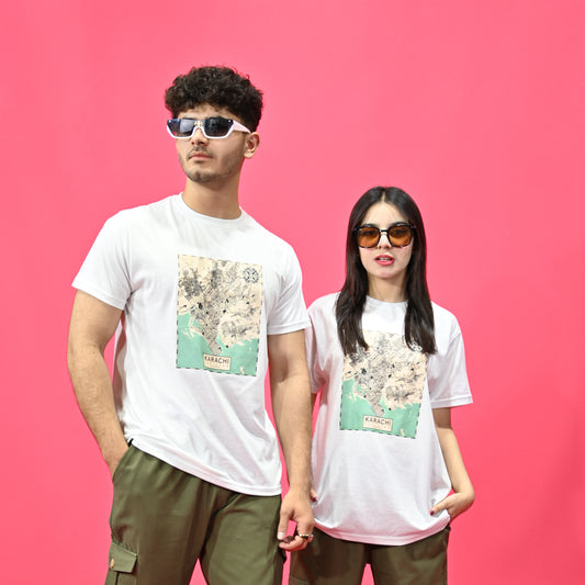 Jupiter Karachi Map Cotton Graphic Tee