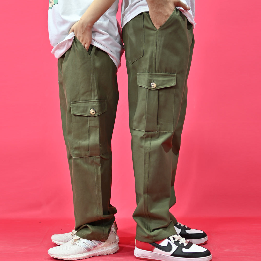 Jupiter French Twill Olive Cotton Cargo Pant