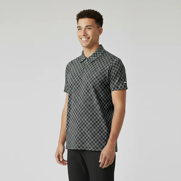 Jupiter Imported Textured Fabric Zip Neck Polos For Men