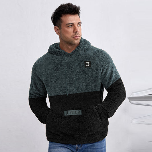 Jupiter Rugged Sherpa Gender Neautral Color Block Luxe Hoodie