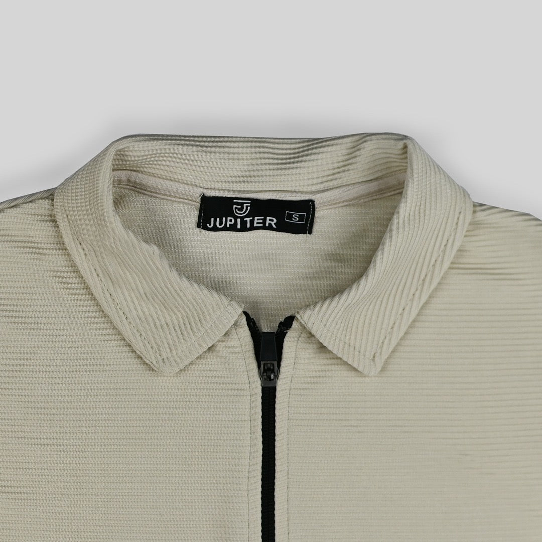 Jupiter Zip Polo Shirt For Men's - Deeds.pk
