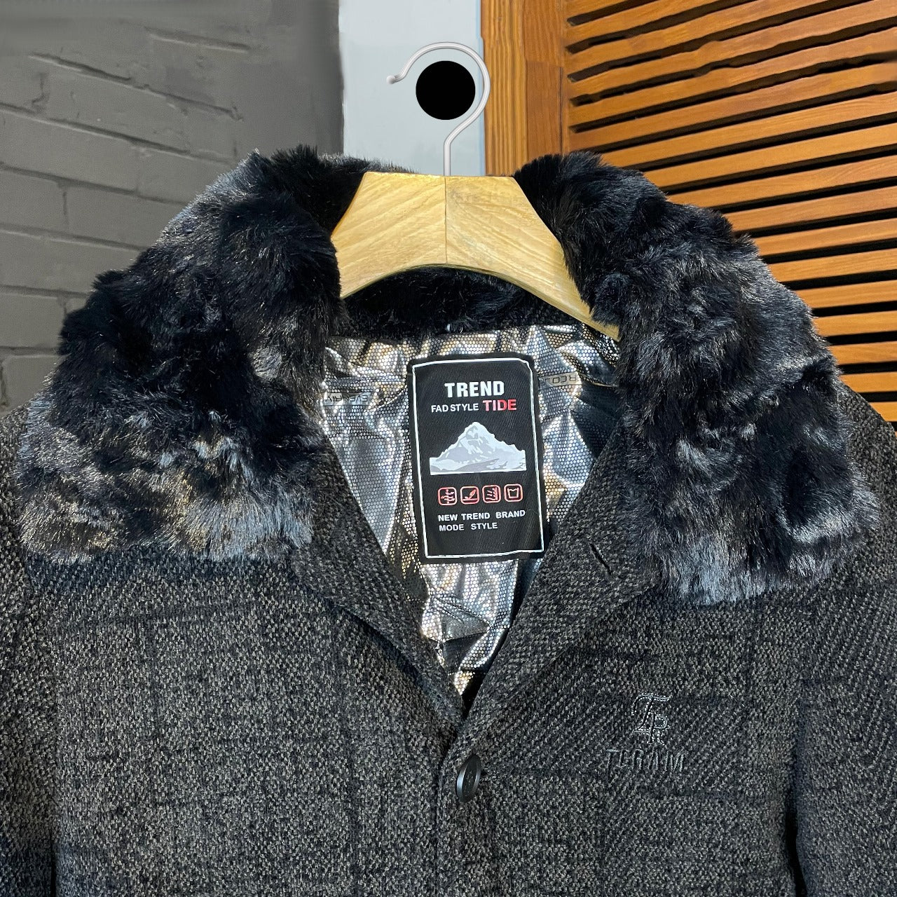 Imported High Quality Sherpa Lining Warm Woolen Coats For Men