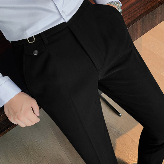 Jupiter Vintage Style Gentlemens Jet Black Gurkha Pant For Men